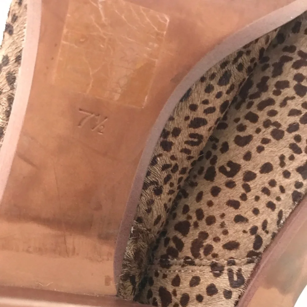 Madewell Women’s Brown Leopard Hair Chelsea Ankle Boots - Size 7.5